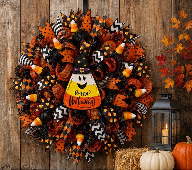 designer ribbons for front door decor.