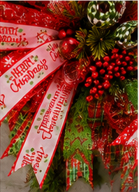 Santa ClauVintage Santa Christmas Wreath | Handmade Red & Green Front Door Holiday Wreath | Large Christmas Door Decors Front Door Wreath - Traditional Christmas Holiday Wreath